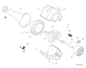 Blower Attachment Diagram and Parts List for PAS-266 T44312001001-T44312999999 Echo Trimmer