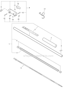 3 Foot Extension Diagram and Parts List for PAS-266 T44312001001-T44312999999 Echo Trimmer