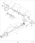 Pro Thatch Attachment - Gear Case Diagram and Parts List for PAS-266 T44312001001-T44312999999 Echo Trimmer