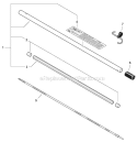 Pro Thatch Attachment - Main Pipe Assembly Diagram and Parts List for PAS-266 T44312001001-T44312999999 Echo Trimmer