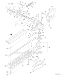 Articulating Hedge - Gear Case, Blades Sn: 03011407-03999999 Diagram and Parts List for PAS-266 T44312001001-T44312999999 Echo Trimmer