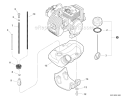 Fuel System Diagram and Parts List for PAS-266 T44312001001-T44312999999 Echo Trimmer