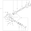 Edging Assembly - Gear Case Diagram and Parts List for PAS-266 T44413001001-T44413999999 Echo Trimmer
