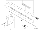 Cultivator Attachment - Main Pipe Assembly, Shield Diagram and Parts List for PAS-266 T44312001001-T44312999999 Echo Trimmer