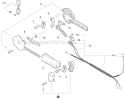 Control Handle and Cable Diagram and Parts List for PAS-280 T44511001001-T44511999999 Echo Trimmer
