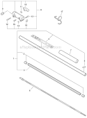 3-Foot Extension Diagram and Parts List for PAS-280 T44511001001-T44511999999 Echo Trimmer