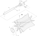ProSweep Attachment -Brush Assembly Diagram and Parts List for PAS-280 T44511001001-T44511999999 Echo Trimmer