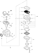 Carburetor Diagram and Parts List for PAS-280 T44612001001-T44612999999 Echo Trimmer