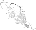 Ignition Diagram and Parts List for PAS-280 T44612001001-T44612999999 Echo Trimmer