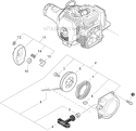 Starter Diagram and Parts List for PAS-280 T44612001001-T44612999999 Echo Trimmer