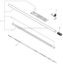 Edger Attachment - Main Pipe Diagram and Parts List for PAS-280 T44612001001-T44612999999 Echo Trimmer