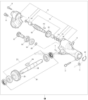 Cultivator Attachment - Gear Case Diagram and Parts List for PAS-280 T44612001001-T44612999999 Echo Trimmer