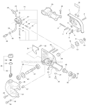 Power Pruner Attachment - Gear Case, Auto-Oiler Diagram and Parts List for PAS-280 T44612001001-T44612999999 Echo Trimmer