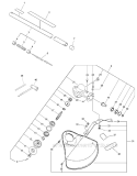 Brushcutter Attachment Diagram and Parts List for PAS-280 T44612001001-T44612999999 Echo Trimmer