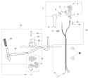 U-Handle Kit Handles and Throttle Control Diagram and Parts List for PAS-280 T44612001001-T44612999999 Echo Trimmer