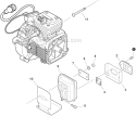 Exhaust Diagram and Parts List for PAS-280 T44612001001-T44612999999 Echo Trimmer