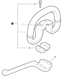 Front Handle Diagram and Parts List for PAS-280 T44612001001-T44612999999 Echo Trimmer