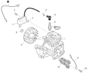 Ignition Diagram and Parts List for PAS-280 T44713001001-T44713999999 Echo Trimmer