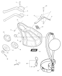 Barrier Bar, Metal Shield, Shoulder Strap Diagram and Parts List for PAS-280 T44713001001-T44713999999 Echo Trimmer