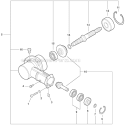 Edger Attachment - Gear Case Diagram and Parts List for PAS-280 T44713001001-T44713999999 Echo Trimmer