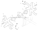 Cultivating Blades Diagram and Parts List for PAS-280 T44713001001-T44713999999 Echo Trimmer