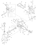 Power Pruner Attachment - Gear Case, Auto-Oiler Diagram and Parts List for PAS-280 T44713001001-T44713999999 Echo Trimmer