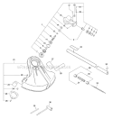 Grass Trimmer Attachment Diagram and Parts List for PAS-280 T44713001001-T44713999999 Echo Trimmer