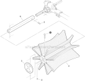 ProSweep Attachment Brush Diagram and Parts List for PAS-280 T44713001001-T44713999999 Echo Trimmer