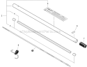 ProSweep Attachment - Main Pipe Diagram and Parts List for PAS-280 T44713001001-T44713999999 Echo Trimmer