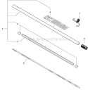 ProThatch Attachment - Main Pipe Diagram and Parts List for PAS-280 T44713001001-T44713999999 Echo Trimmer