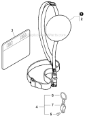 U-Handle Kit - Shoulder Harness Diagram and Parts List for PAS-280 T44713001001-T44713999999 Echo Trimmer