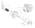 Fan Case Clutch Diagram and Parts List for PAS-280 T44713001001-T44713999999 Echo Trimmer
