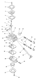Page A Diagram and Parts List for PB-2100 Type 1E -After S/N 001001 Echo Leaf Blower / Vacuum