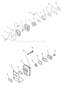 Page E Diagram and Parts List for PB-2100 Type 1E -After S/N 001001 Echo Leaf Blower / Vacuum