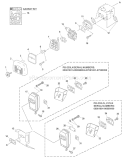 Page E Diagram and Parts List for PB-231LN 06001001 - 06004666 Echo Leaf Blower / Vacuum