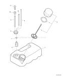 Page E Diagram and Parts List for PB-231LN P05711001001 - P05711999999 Echo Leaf Blower / Vacuum