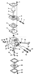 Page A Diagram and Parts List for PB-2400 Type 1E -After S/N 001001 Echo Leaf Blower / Vacuum