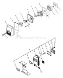 Page E Diagram and Parts List for PB-2400 Type 1E -After S/N 001001 Echo Leaf Blower / Vacuum