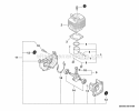Engine Diagram and Parts List for PB-2455 P32720001001-P32720999999 Echo Leaf Blower / Vacuum