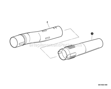 Blower_Tubes Diagram and Parts List for PB-250LN P34712001001-P34712999999 Echo Leaf Blower / Vacuum