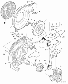 E - SN_P34811001001_-_P34811150000 Diagram and Parts List for PB-250LN P34811001001-P34811999999 Echo Leaf Blower / Vacuum