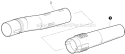 Blower Tubes Diagram and Parts List for PB-250 P30911001001-P30911999999 Echo Leaf Blower / Vacuum