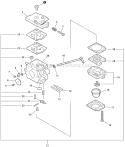 Carburetor, Wta-33 Diagram and Parts List for PB-250 P31013001001-P31013999999 Echo Leaf Blower / Vacuum