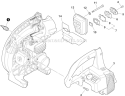 Engine Cover, Exhaust Diagram and Parts List for PB-250 P31013001001-P31013999999 Echo Leaf Blower / Vacuum
