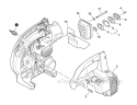 Engine Cover, Exhaust Diagram and Parts List for PB-250 P33211001001-P33211999999 Echo Leaf Blower / Vacuum