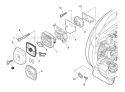 Intake Diagram and Parts List for PB-250 P33211001001-P33211999999 Echo Leaf Blower / Vacuum