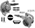 Labels Diagram and Parts List for PB-250 P33313001001-P33313999999 Echo Leaf Blower / Vacuum