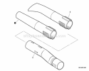BlowerTubes Diagram and Parts List for PB-252 P35620001001-P35620999999 Echo Leaf Blower / Vacuum