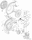 FanCoverIgnitionThrottleControl Diagram and Parts List for PB-250LN P34913001001-P34913999999 Echo Leaf Blower / Vacuum