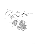 Ignition Diagram and Parts List for PB-261I 06001001-06999999 Echo Leaf Blower / Vacuum